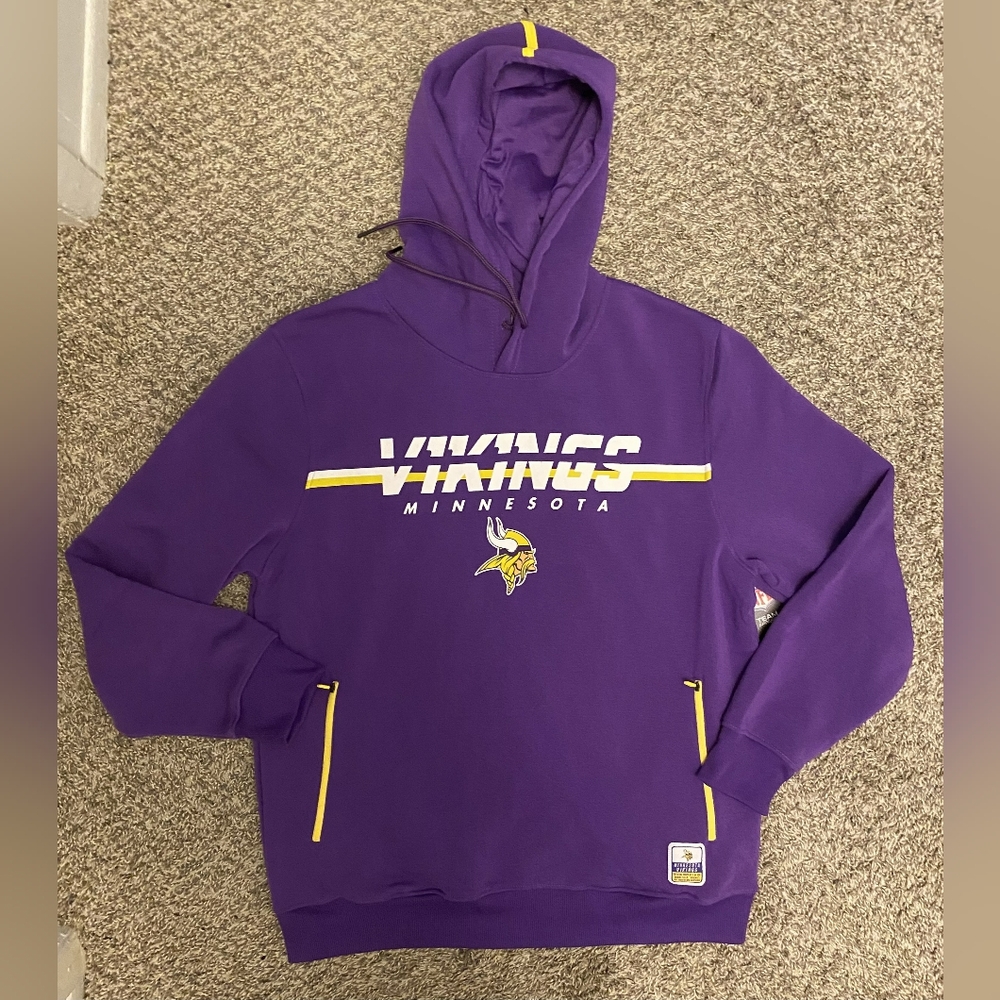 NFL Team Apparel Vikings Minnesota Men’s Hoodie Pullover Sweatshirt Size L 